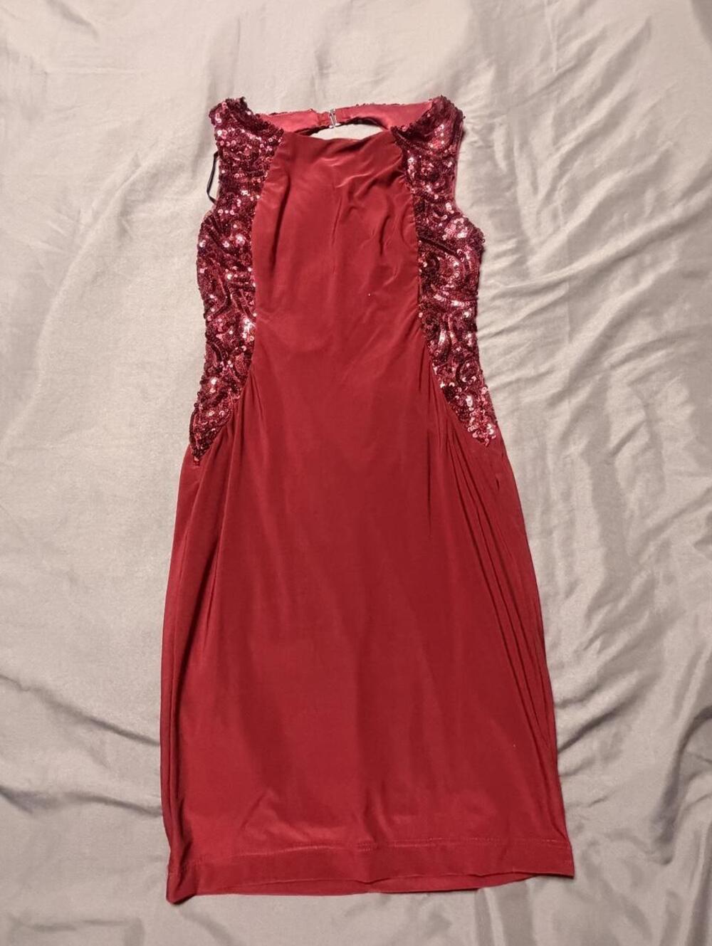 B Darlin Women's Red and Pink Dress